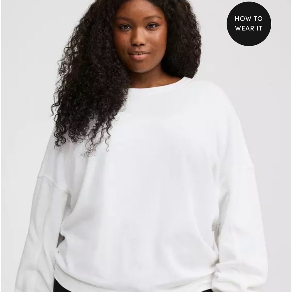 White oversized Torrid sweater